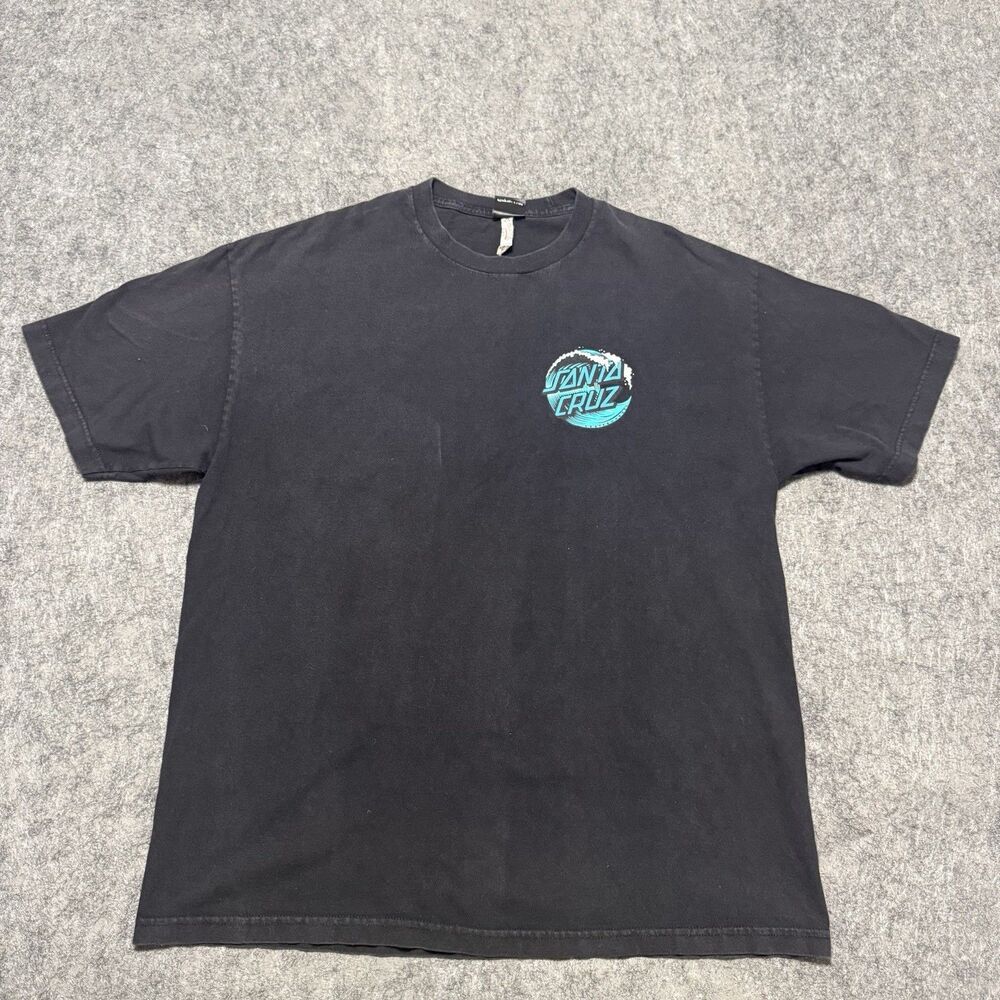 VTG Santa Cruz Wave Dot Graphic Tee Mens XL Alstyle Heavyweight Skate T-Shirt